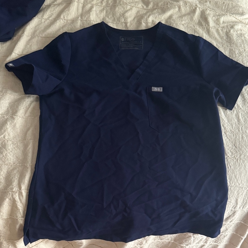 Figs women's Navy Blue scrub top